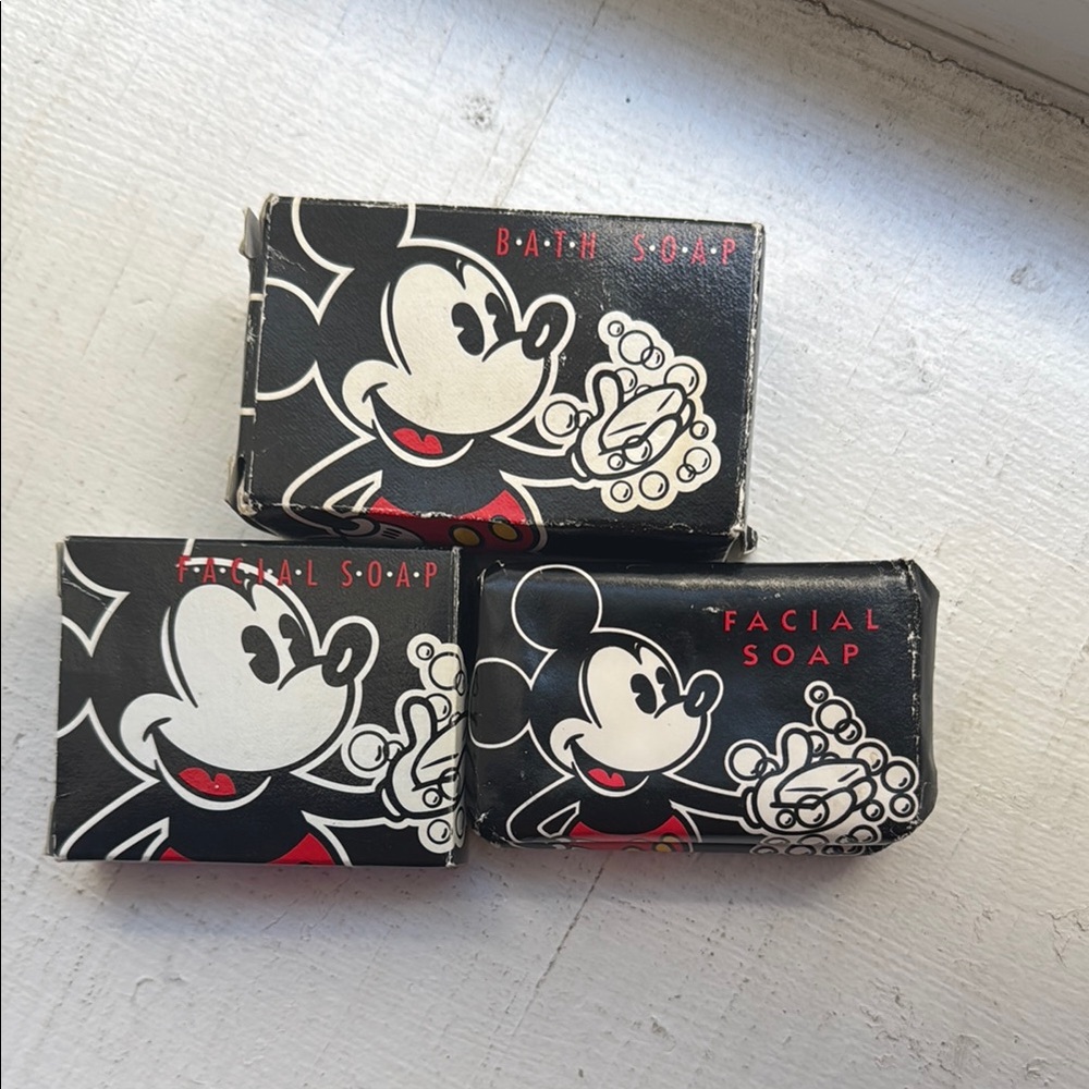 Vintage Mickey Mouse Facial and Bath Soap Set